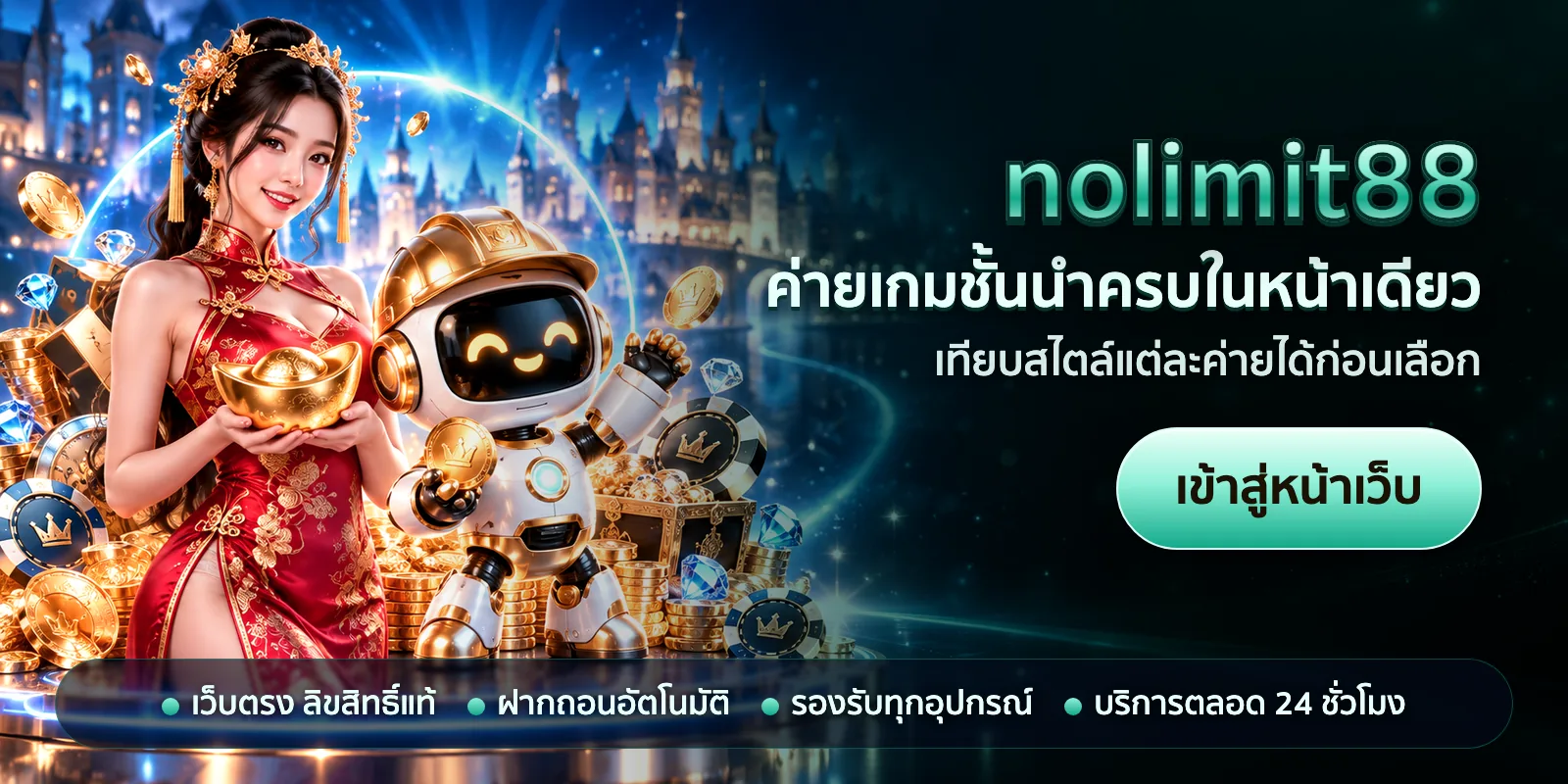 ภาพหัวเรื่องของ nolimit88 ชุดที่ 1 — ค่ายเกมชั้นนำครบในหน้าเดียว